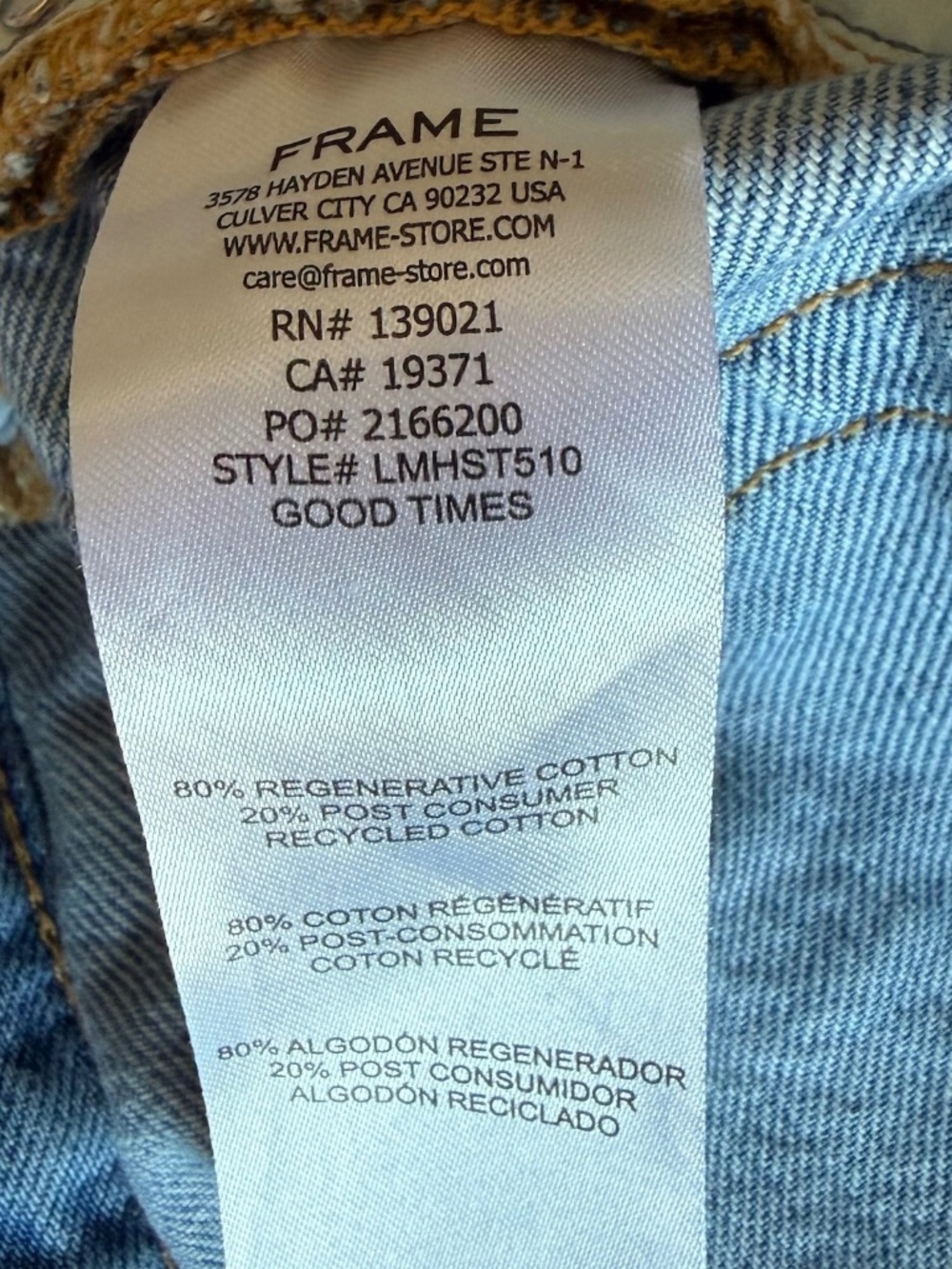 FRAME The Straight Mens Light Wash Denim Jeans Sz 32 - Picture 8 of 8